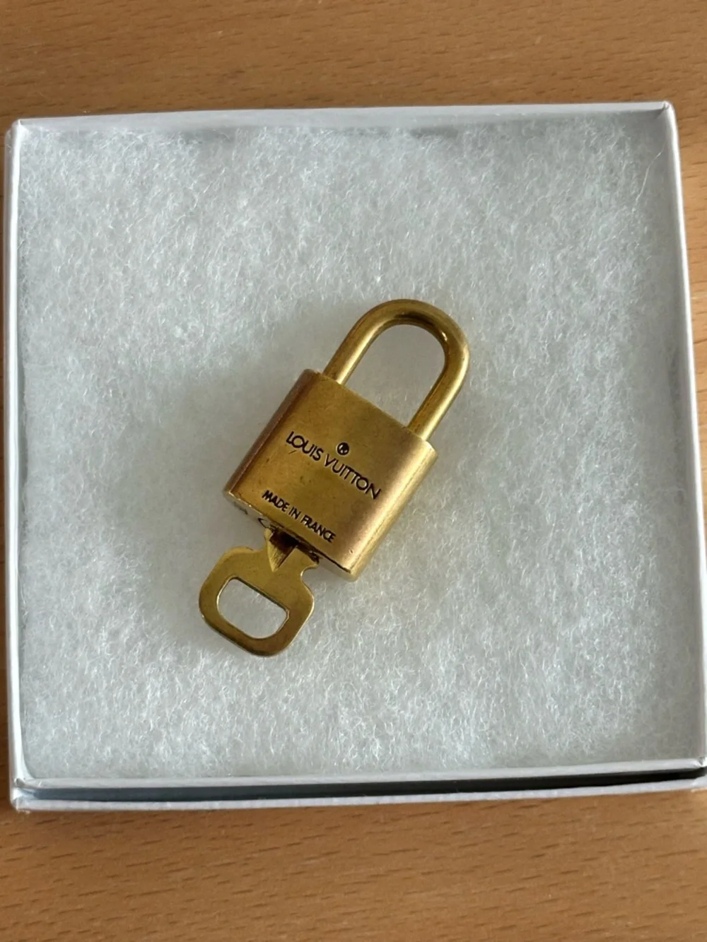 Louis Vuitton #301 Gold Tone Lock & Key Set Bag Charm